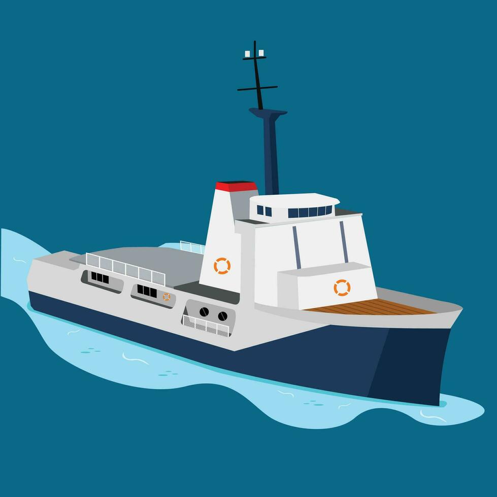 Ferry ship vector