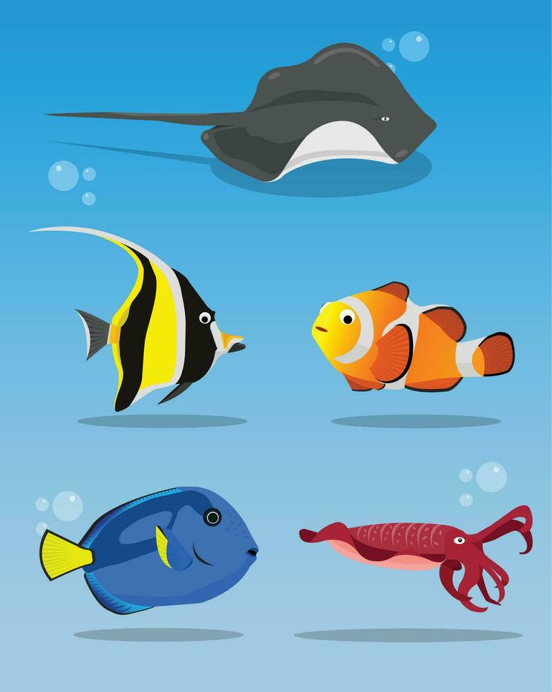 mar pescado Oceano pescado vector