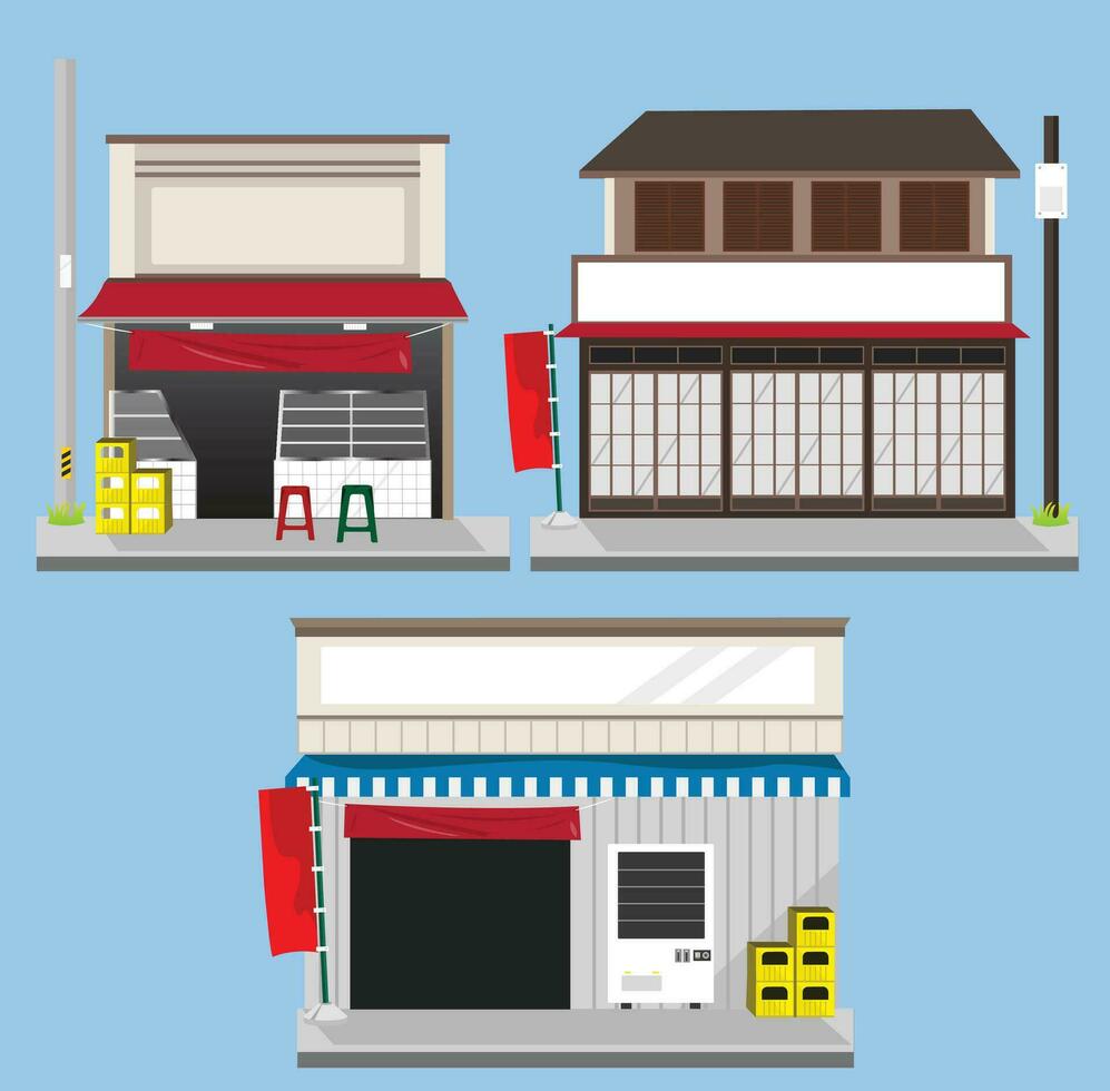 Japanese store style vector
