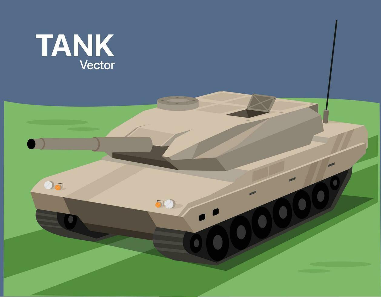 tanque militar vehículo vector