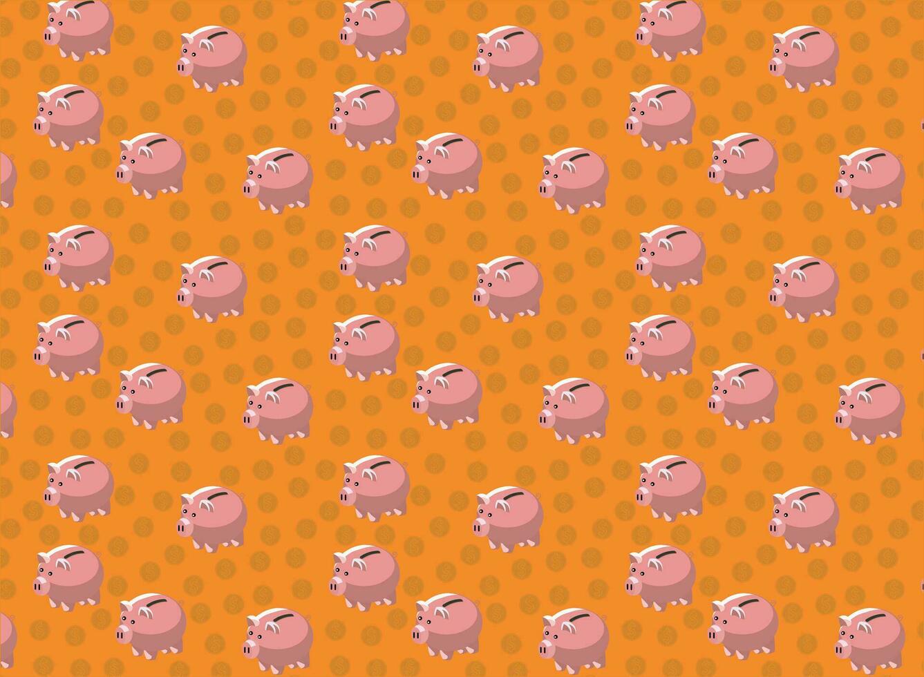 coin piggy bank pattern background money finance earnings background vector