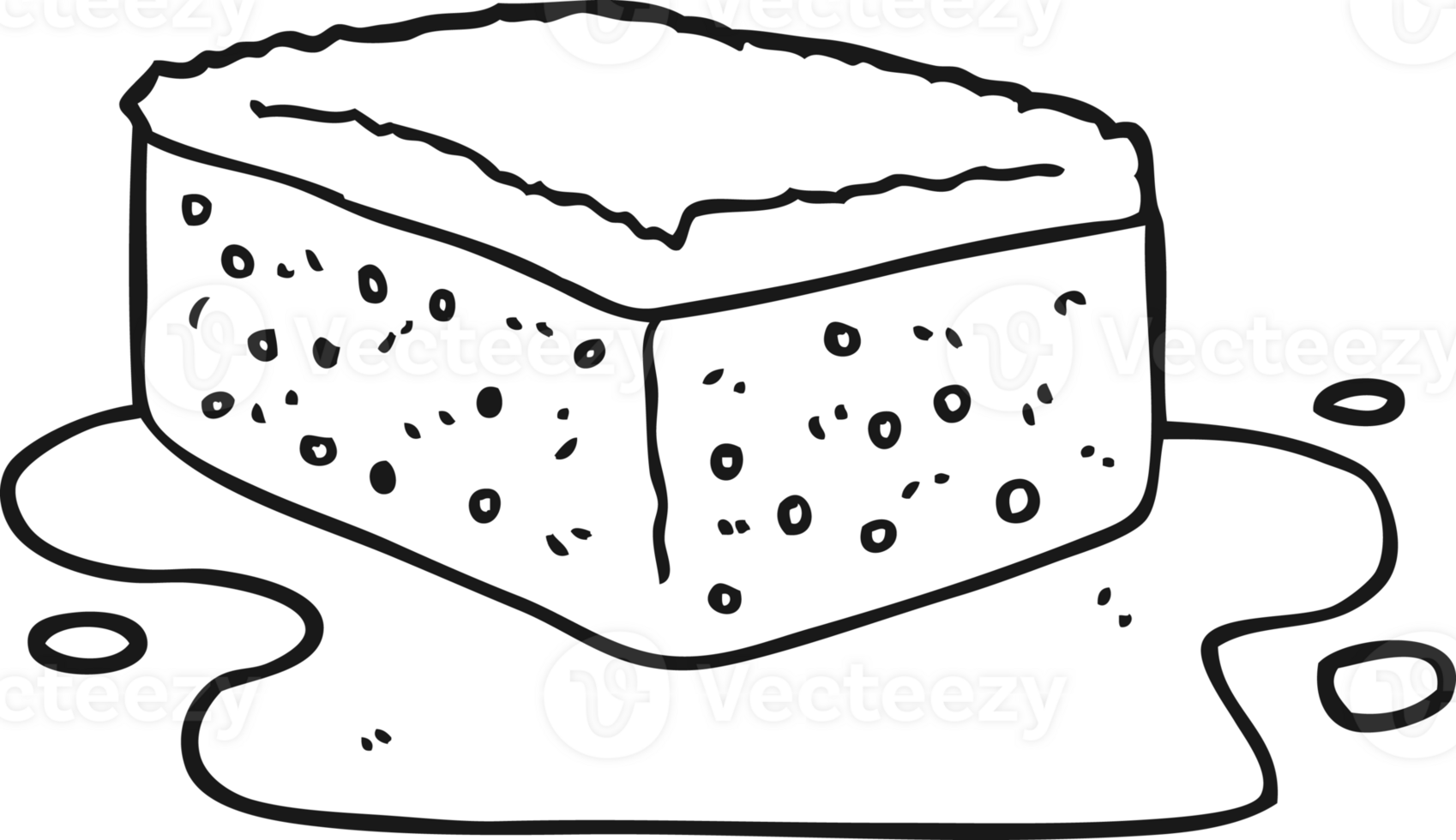 black and white cartoon sponge 36341633 PNG