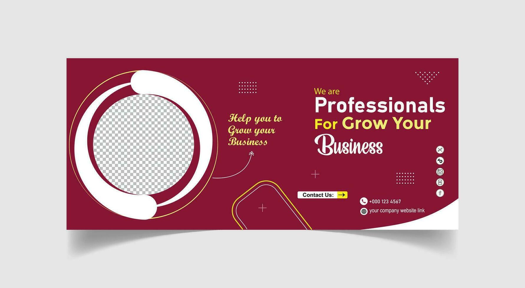 Vector digital marketing agency and corporate facebook cover template