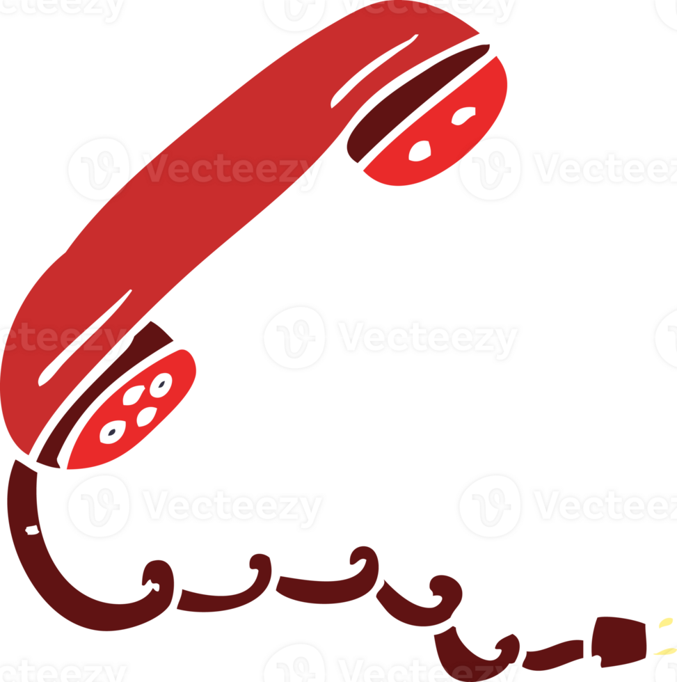 cartoon doodle telephone handset png