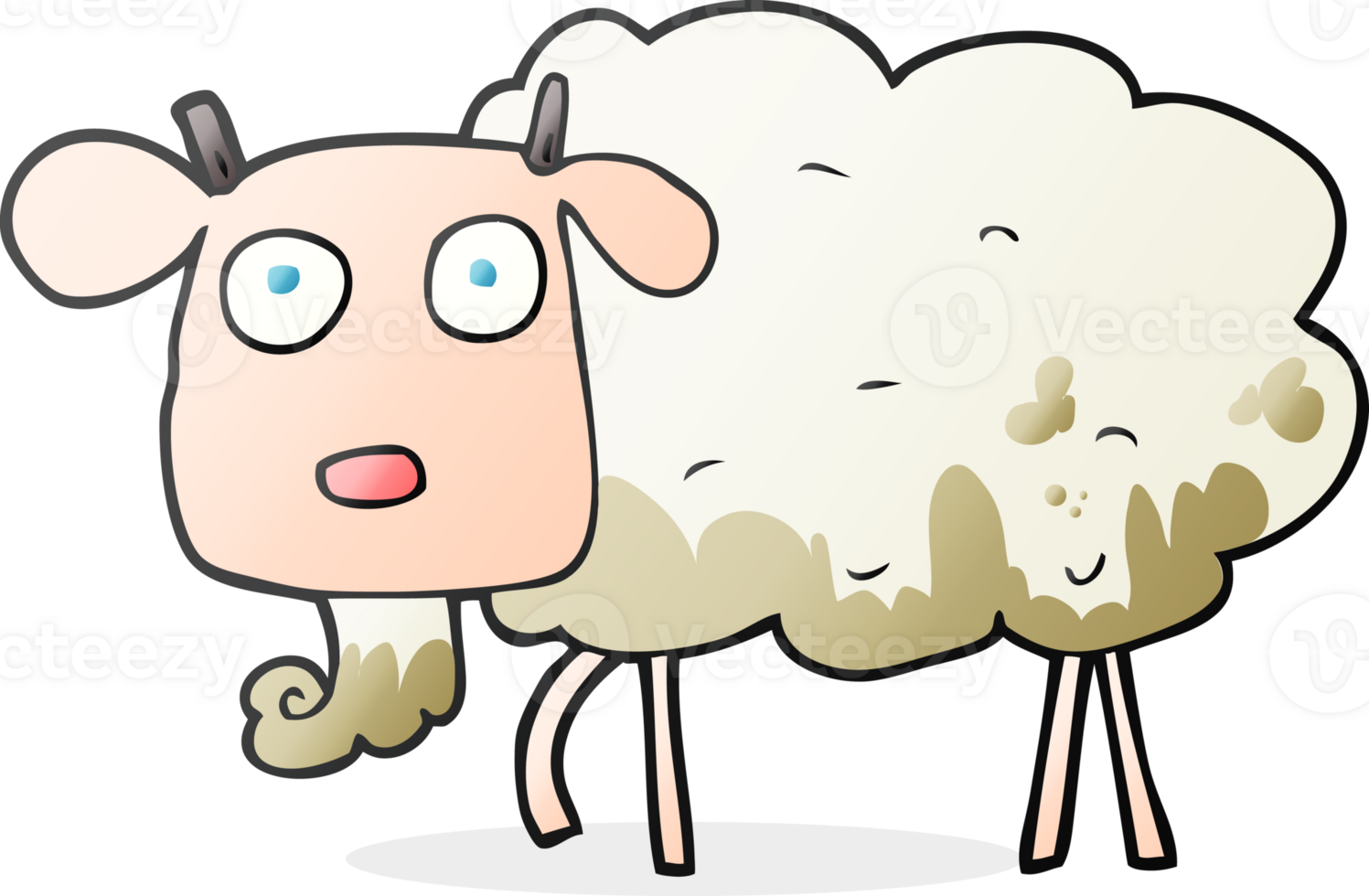 cartoon muddy goat png