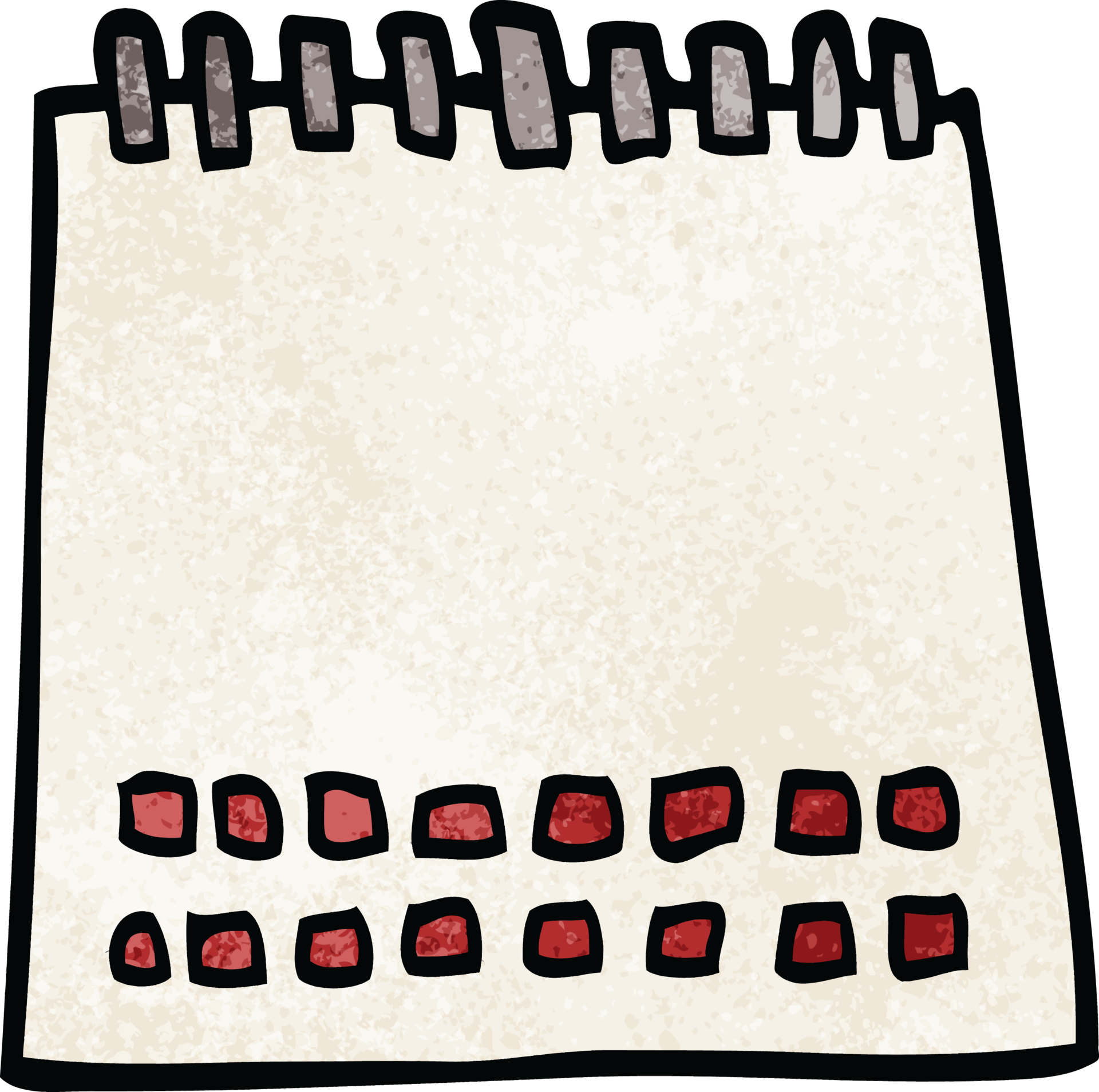 cartoon doodle blank calendar 36341838 PNG