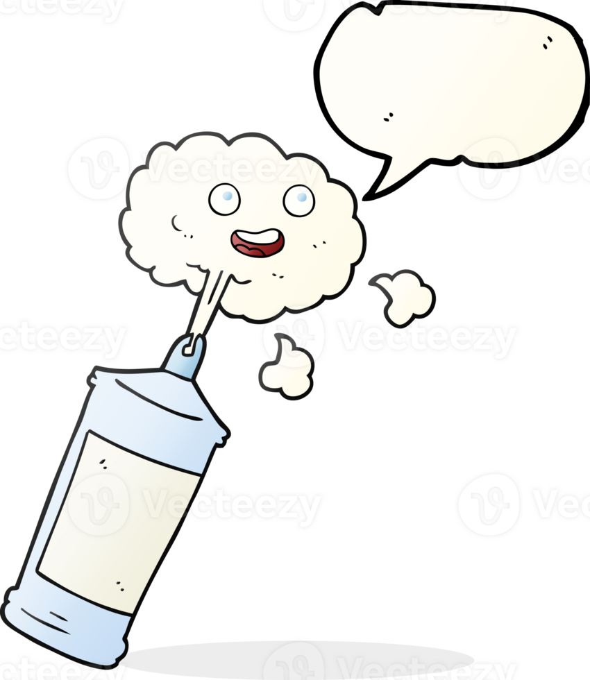 speech bubble cartoon spraying whipped cream png