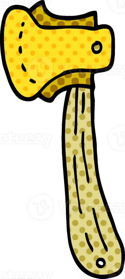 cartoon doodle long axe png