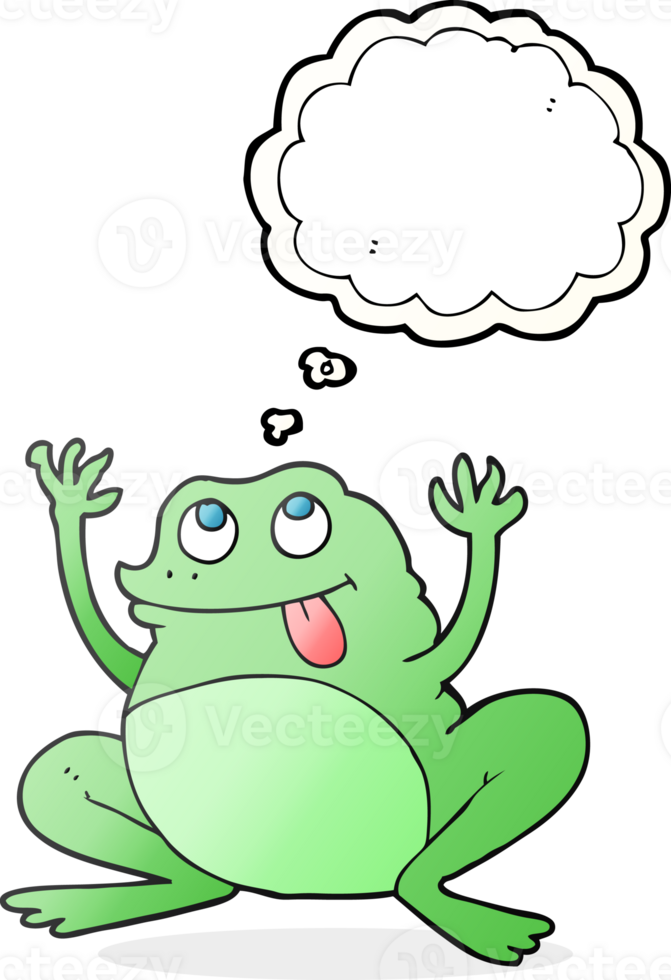 funny thought bubble cartoon frog png