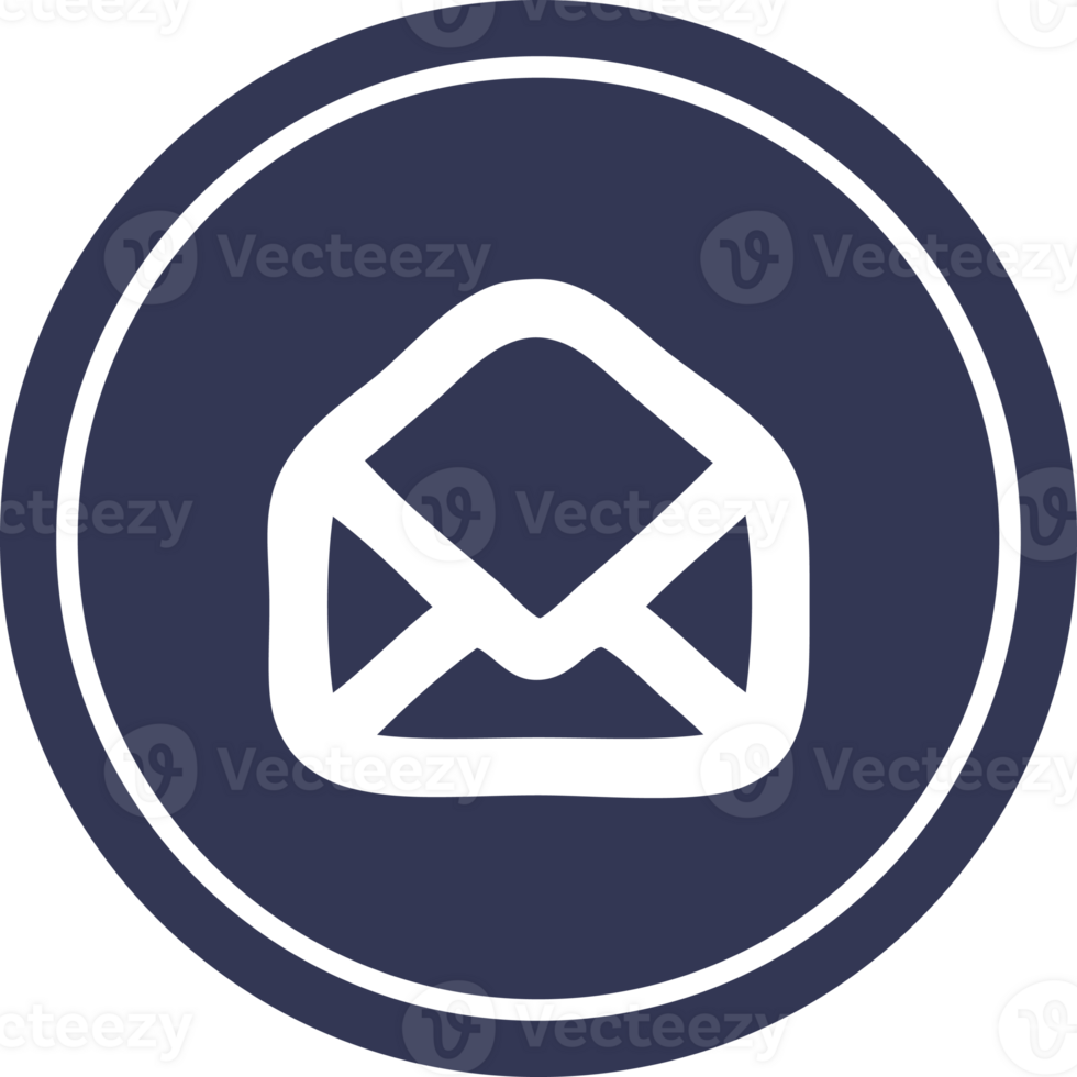 envelope letter circular icon png
