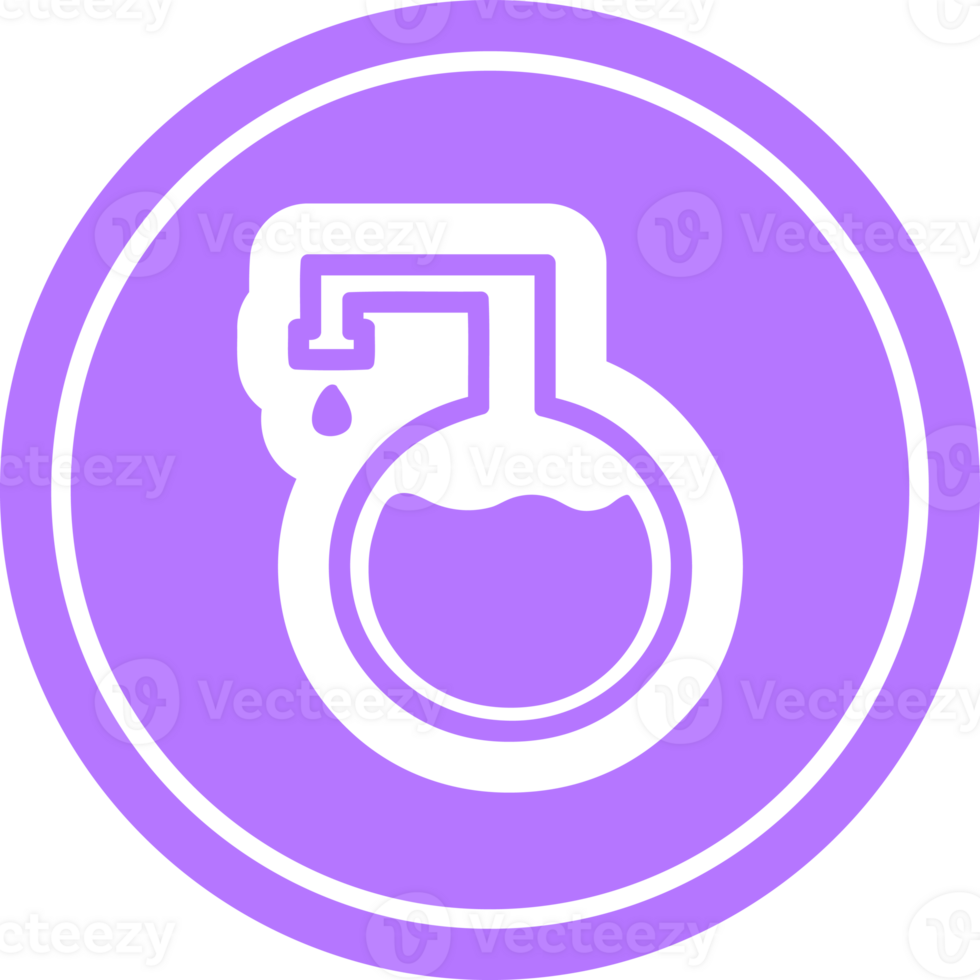 chemical vial circular icon png