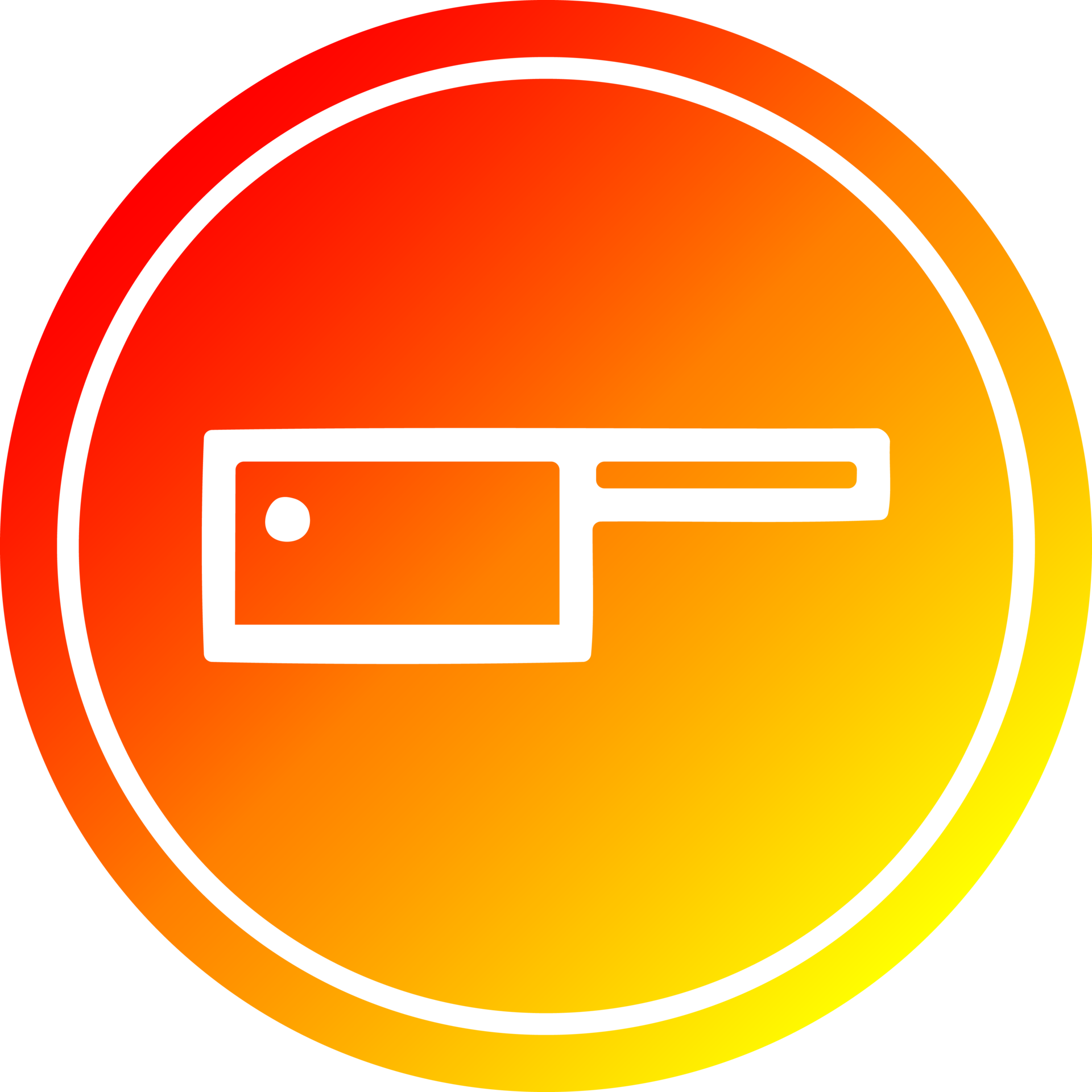 meat cleaver circular in hot gradient spectrum 36342166 PNG