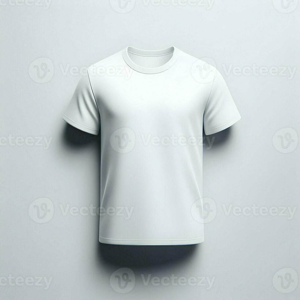 AI generated White Tshirt mockup isolated on white background photo