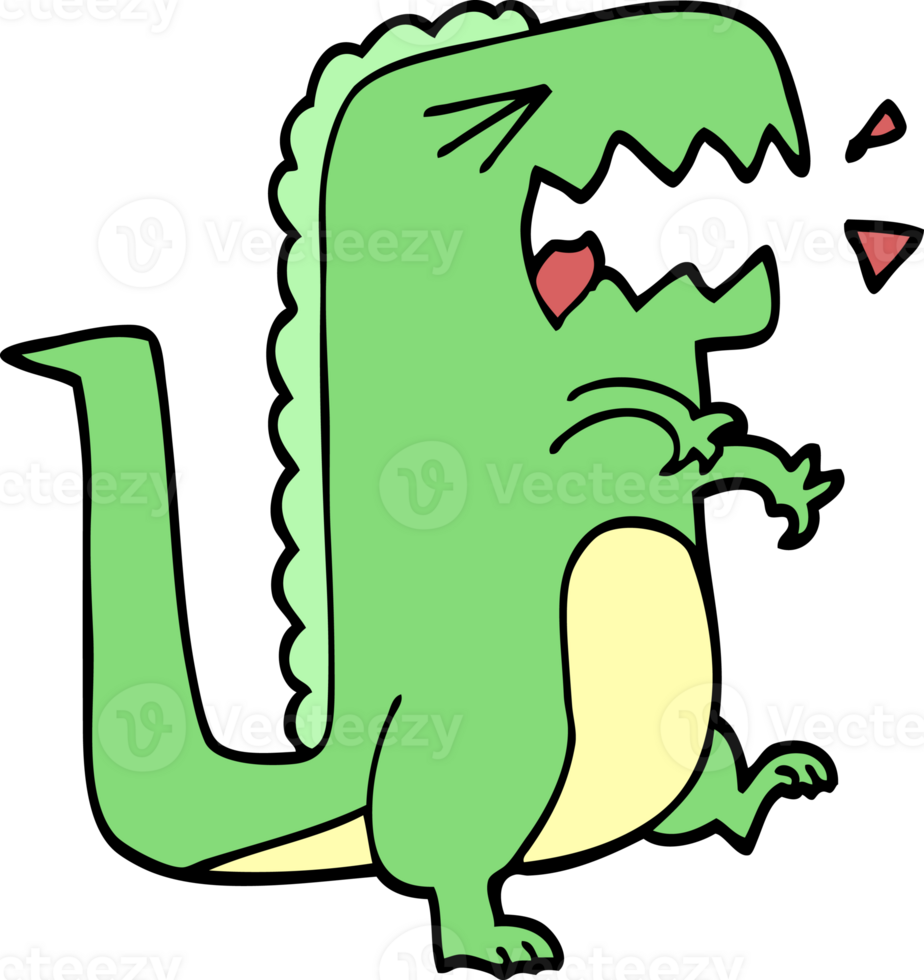 karikaturgekritzel brüllender t-rex png