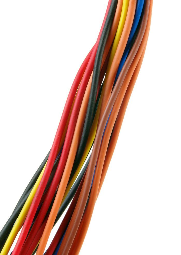 the cables on white photo