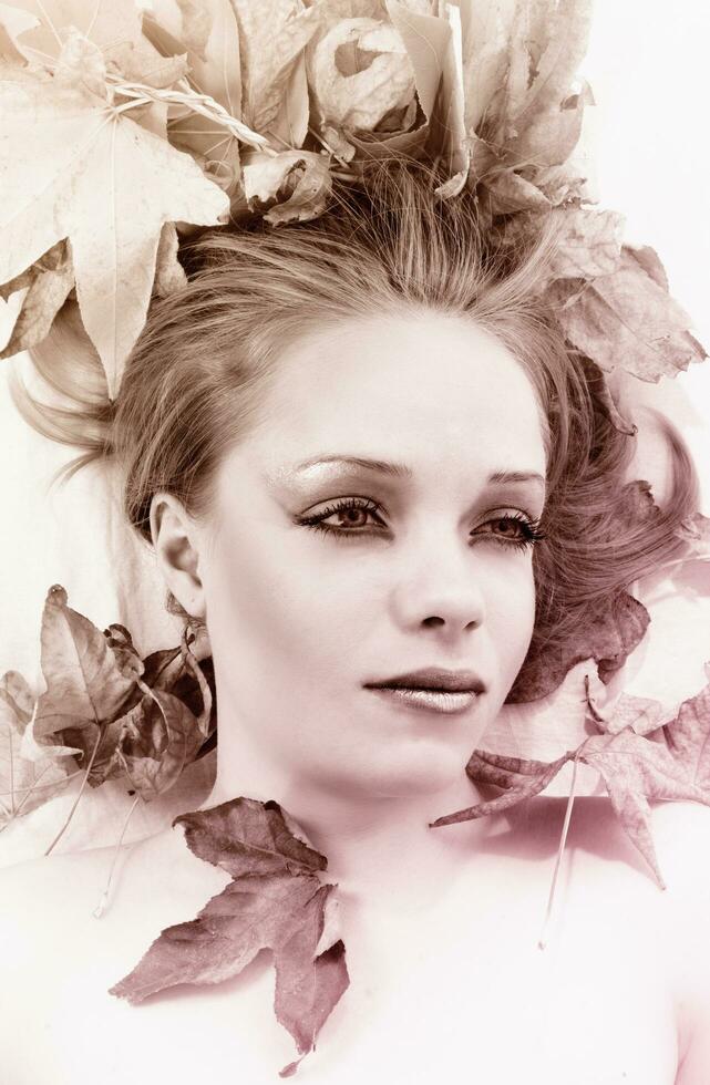 autumn woman portrait photo