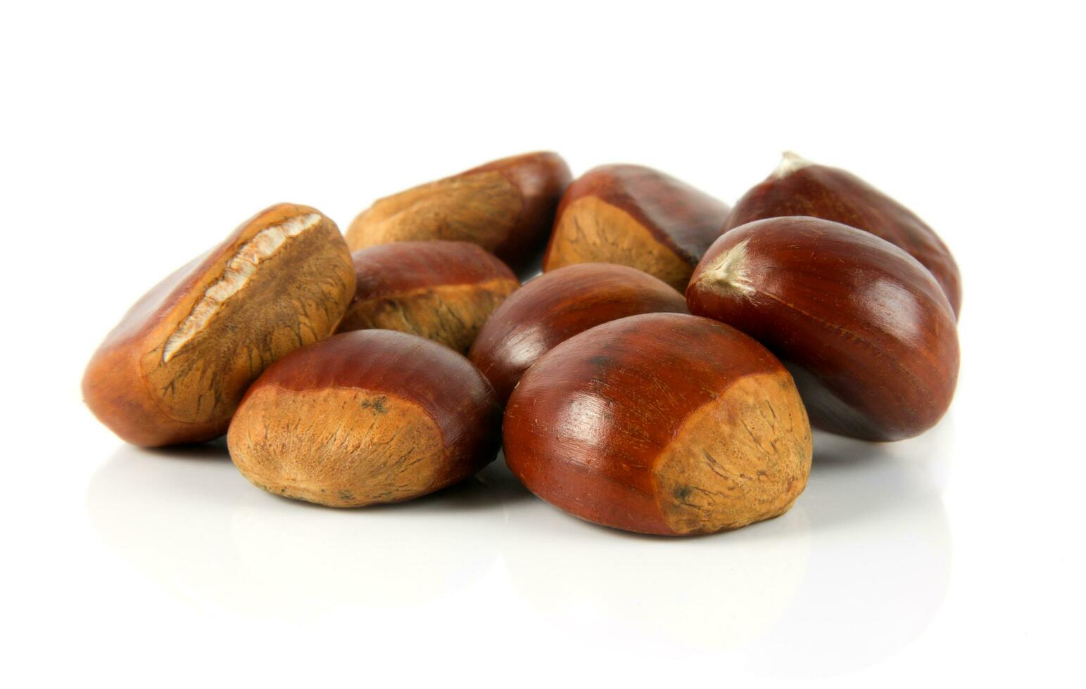 chestnuts on white photo