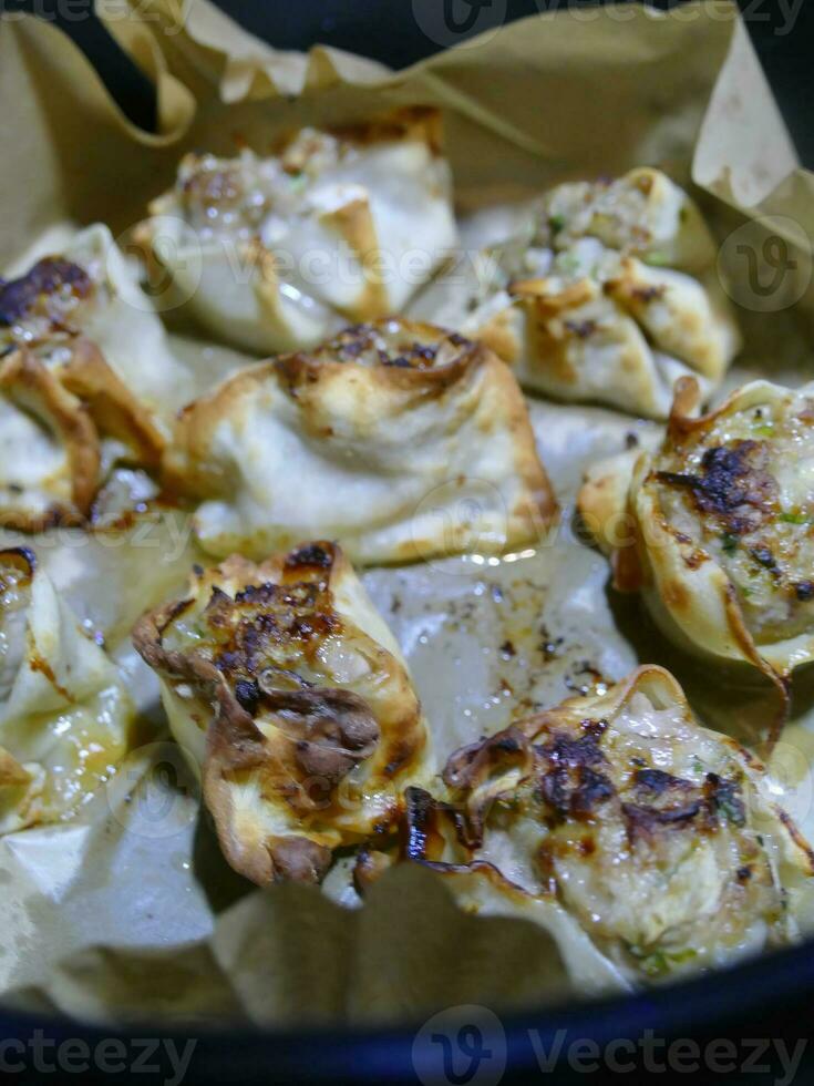 Cooking Shumai dim sum in an air fryer photo