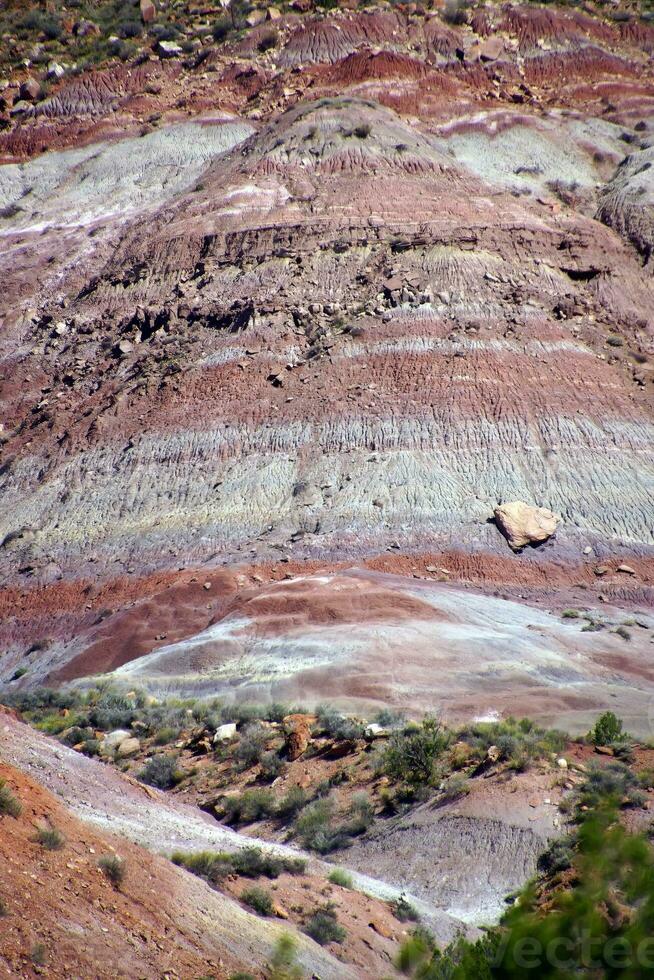 Red and white limestone bands photo