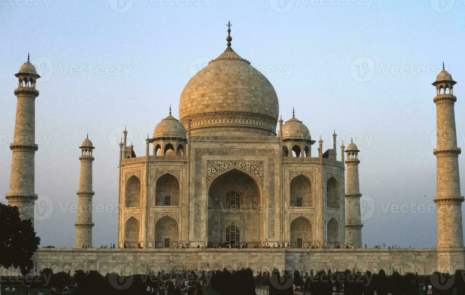 Taj Mahal glowing at dawn photo