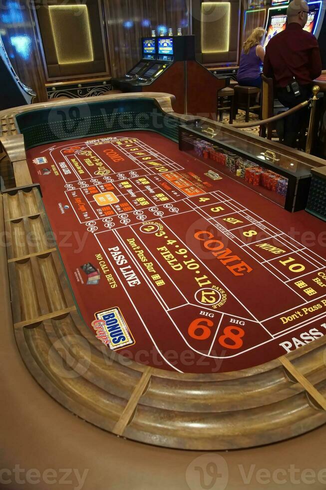 Craps table of the casino in   a cruise ship photo