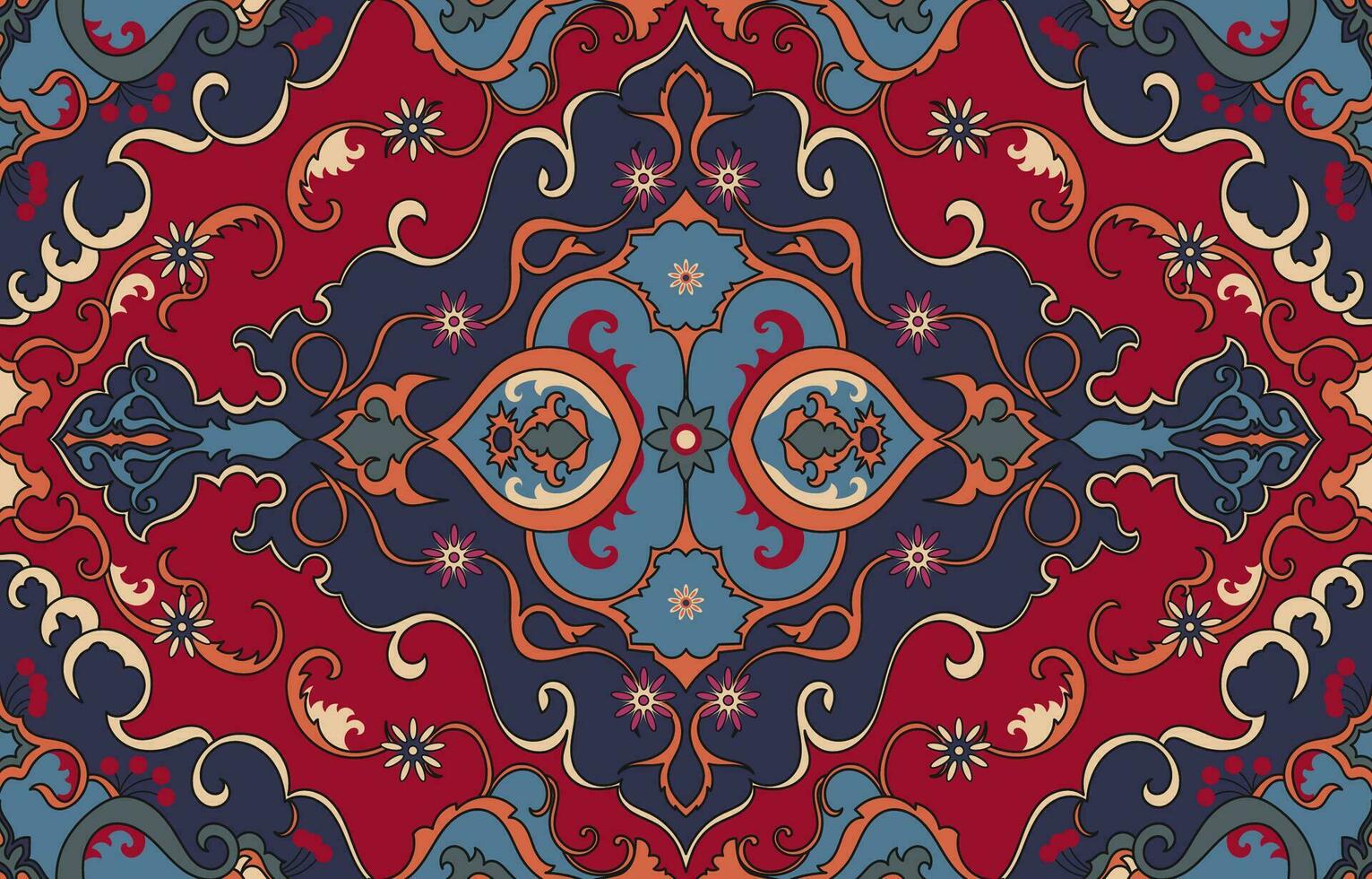 navajo pattern.Persian rug.Aztec tribal.seamless geometric pattern. Indigenous ethnic carpet. Ethnicity. Red carpet, the story of the fire war. vector
