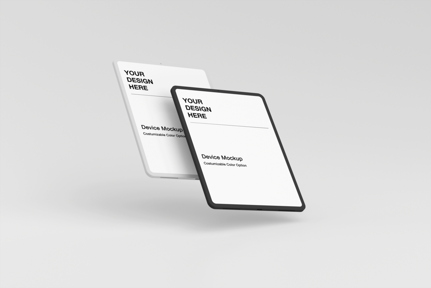Tablet mockup with minimalist background design and realistic scene psd