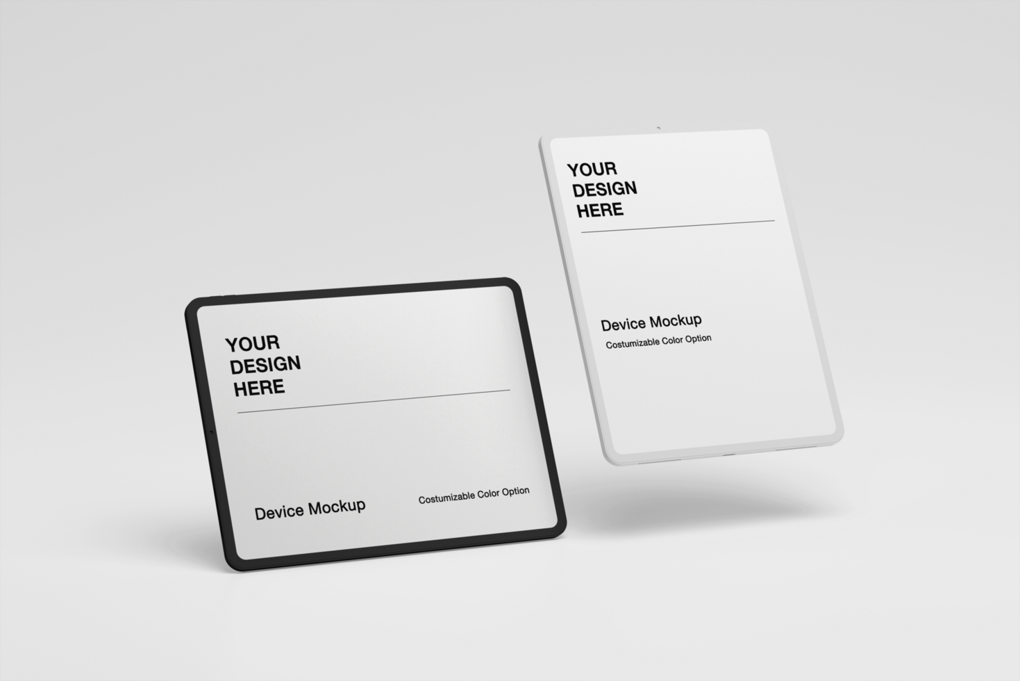 Device tablet mockup with modern background and realistic scene psd