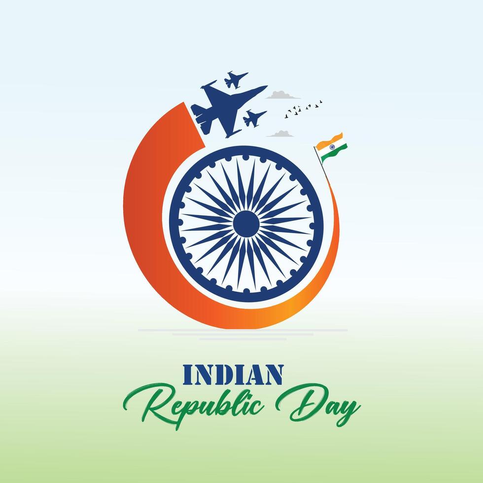 26th January Republic Day of India Celebration with Happy Indian Republic Day Template Banner Design. Happy Republic Day of India vector