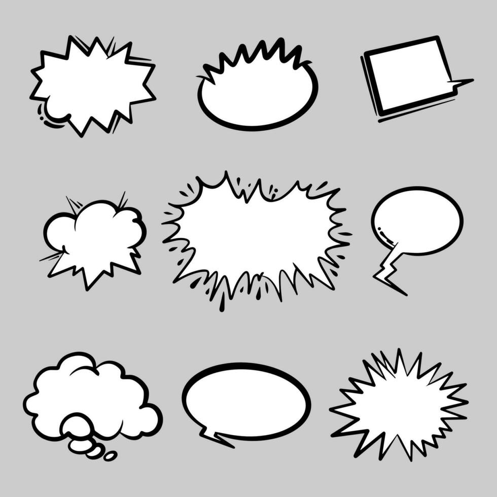 Comic bubbles for design purposes vector