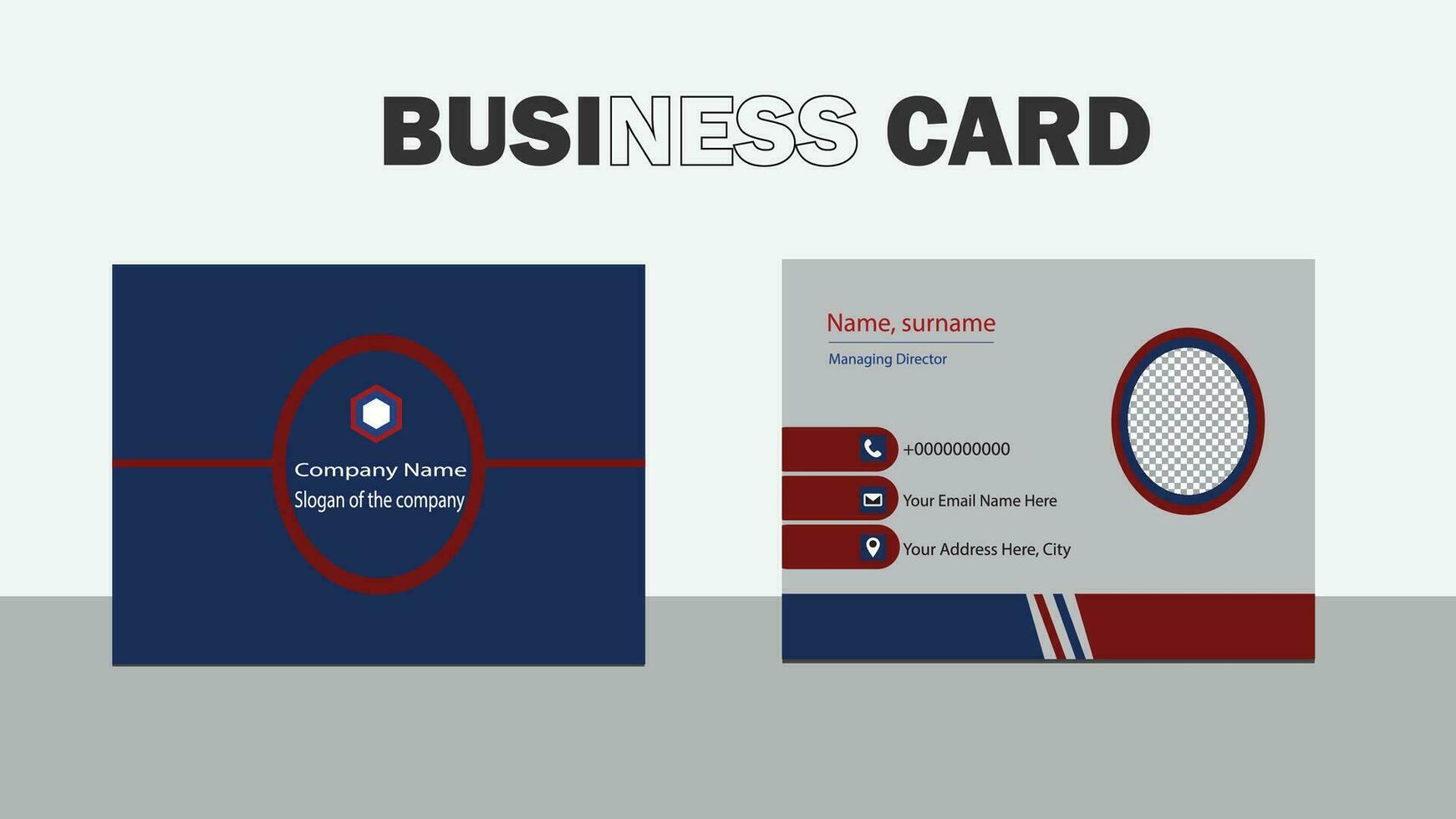 Business card template. professional modern business card design . print templates personal visiting card. with company logo vector illustration .