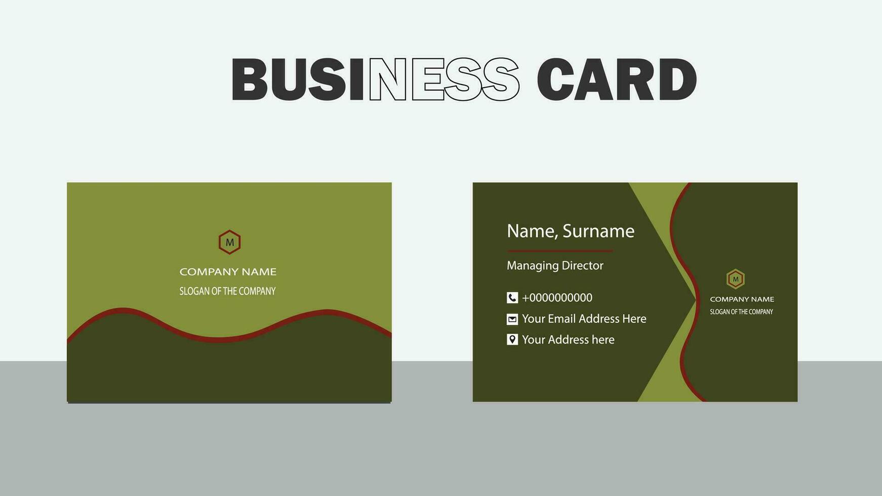 Business card template. professional modern business card design . print templates personal visiting card. with company logo vector illustration .