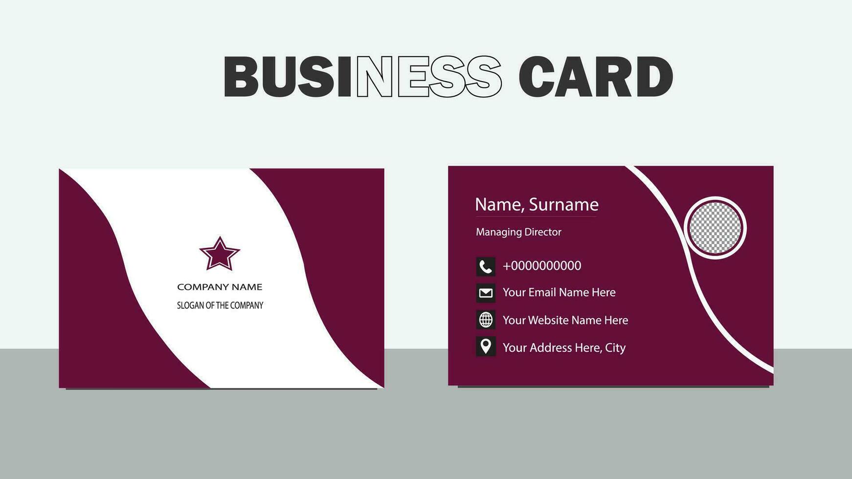 business card .corporate modern business card design vector