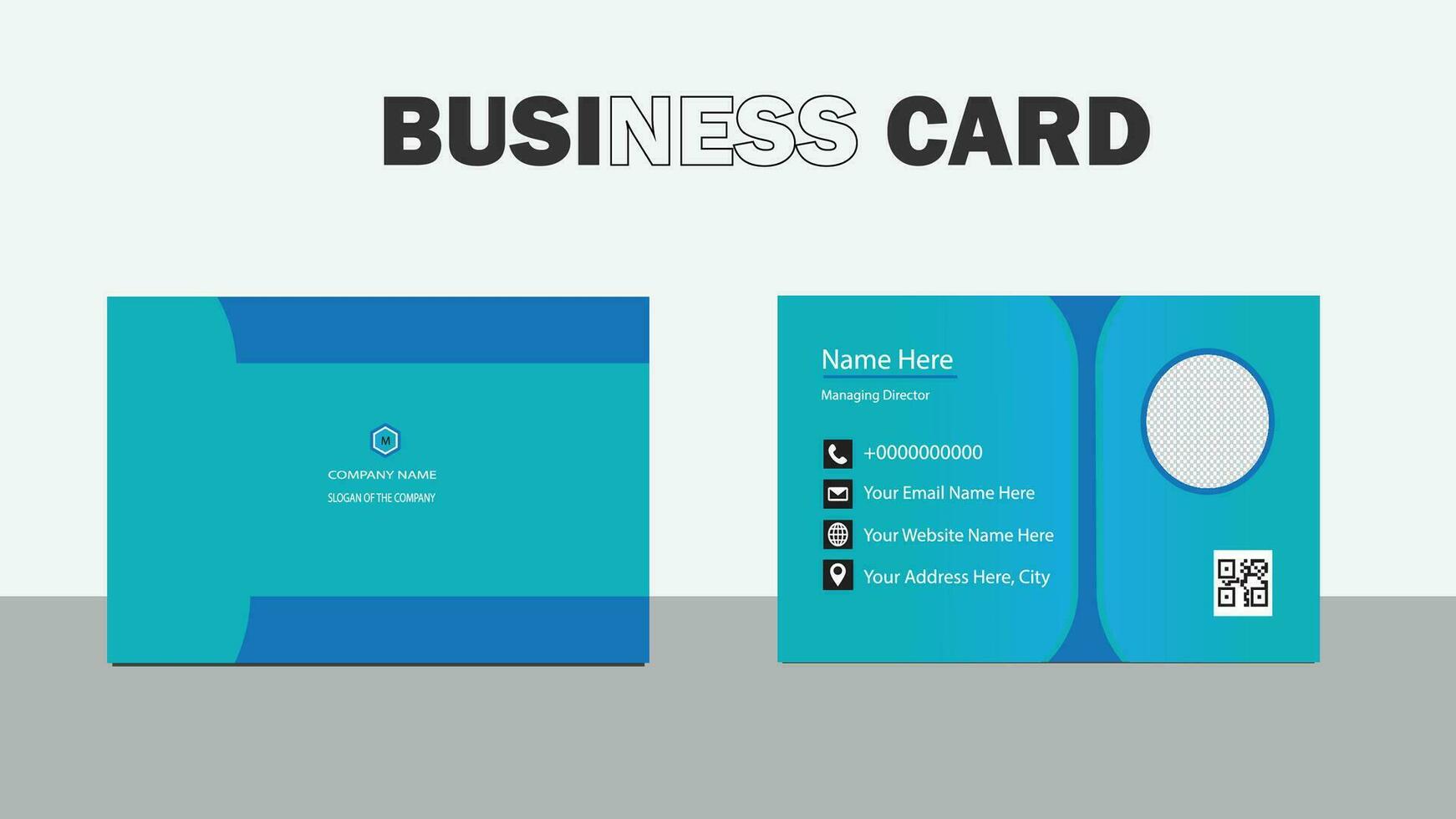 business card . professional modern business card design . print templates personal visiting card. with company logo vector illustration .