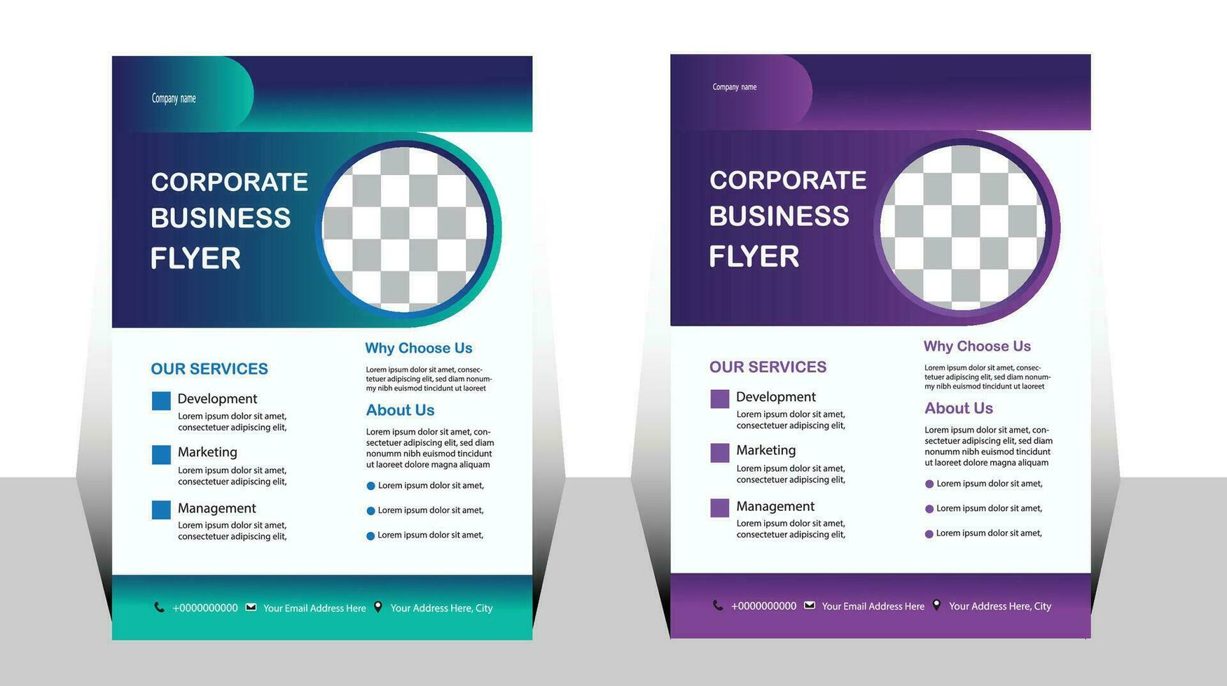 corporate business flyer design. vector