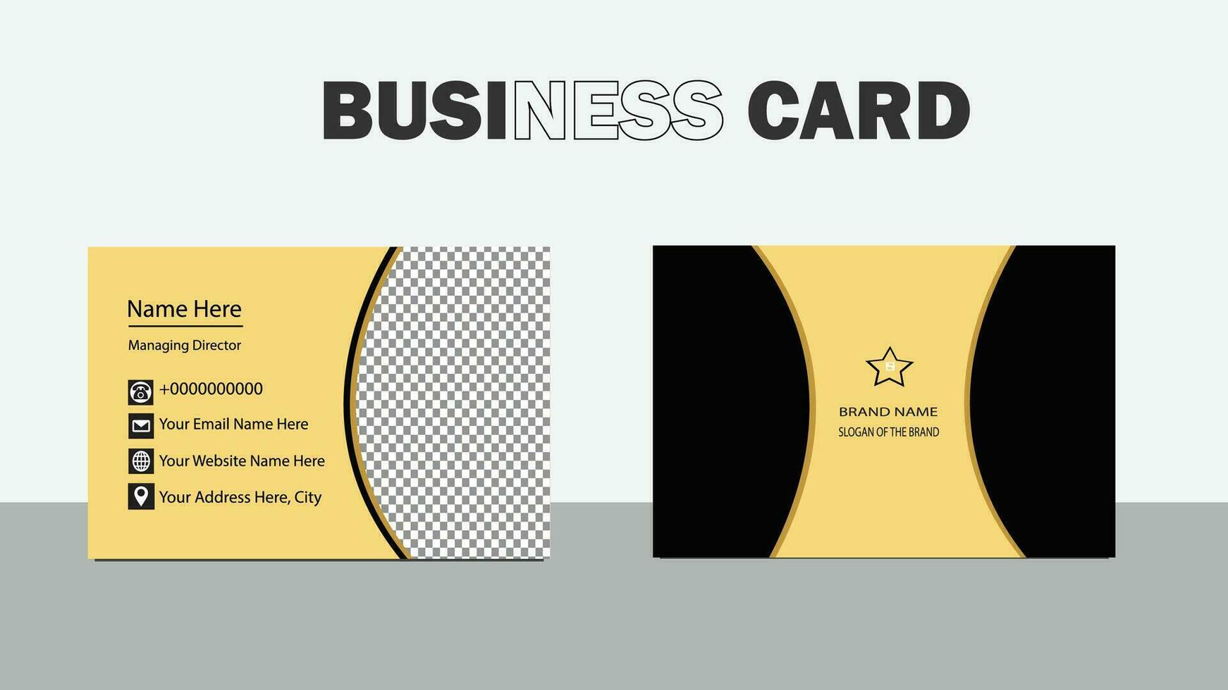 corporate business card design. vector