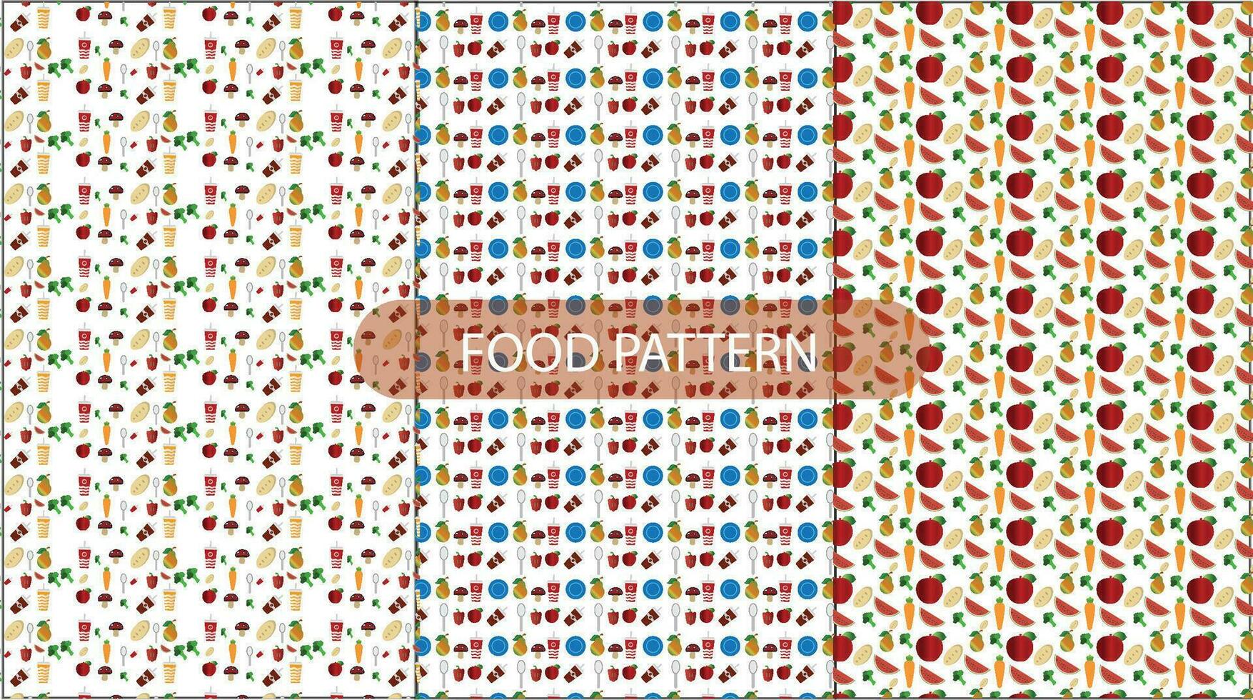 pattern design. food pattern design . vector