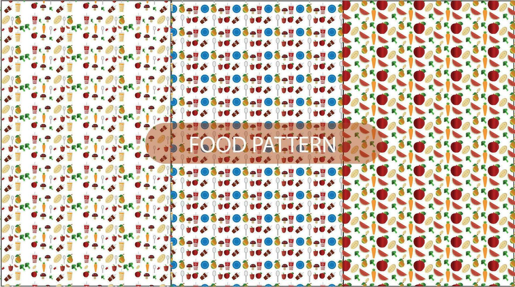 pattern design. food pattern design . vector