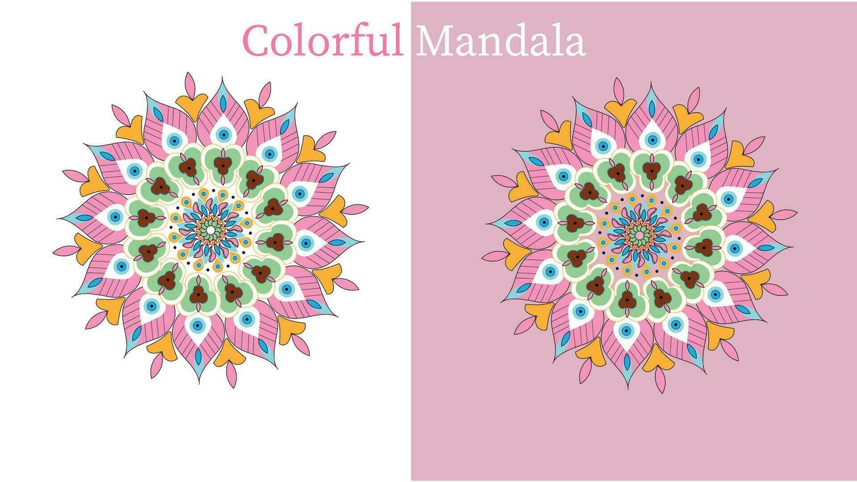 Colorful mandala design . corporate colorful mandala design . luxury mandala design. vector
