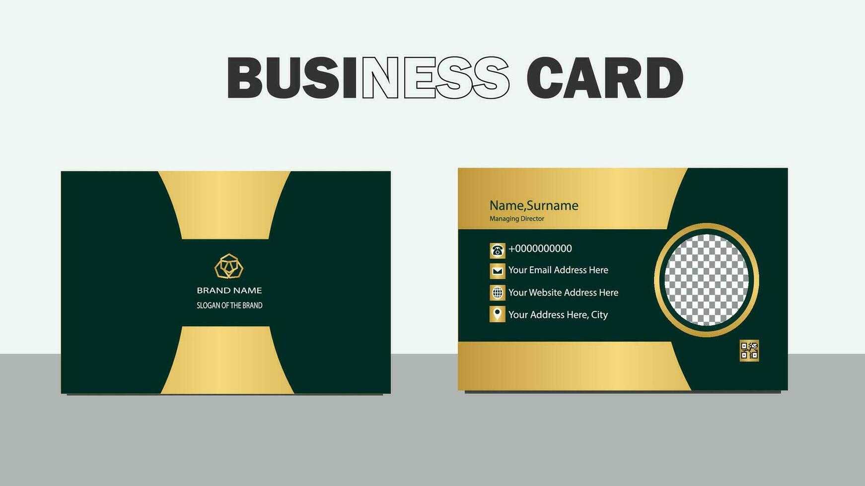 Luxury business card . professional modern luxury business card design. template set of modern business card. personal visiting card. vector