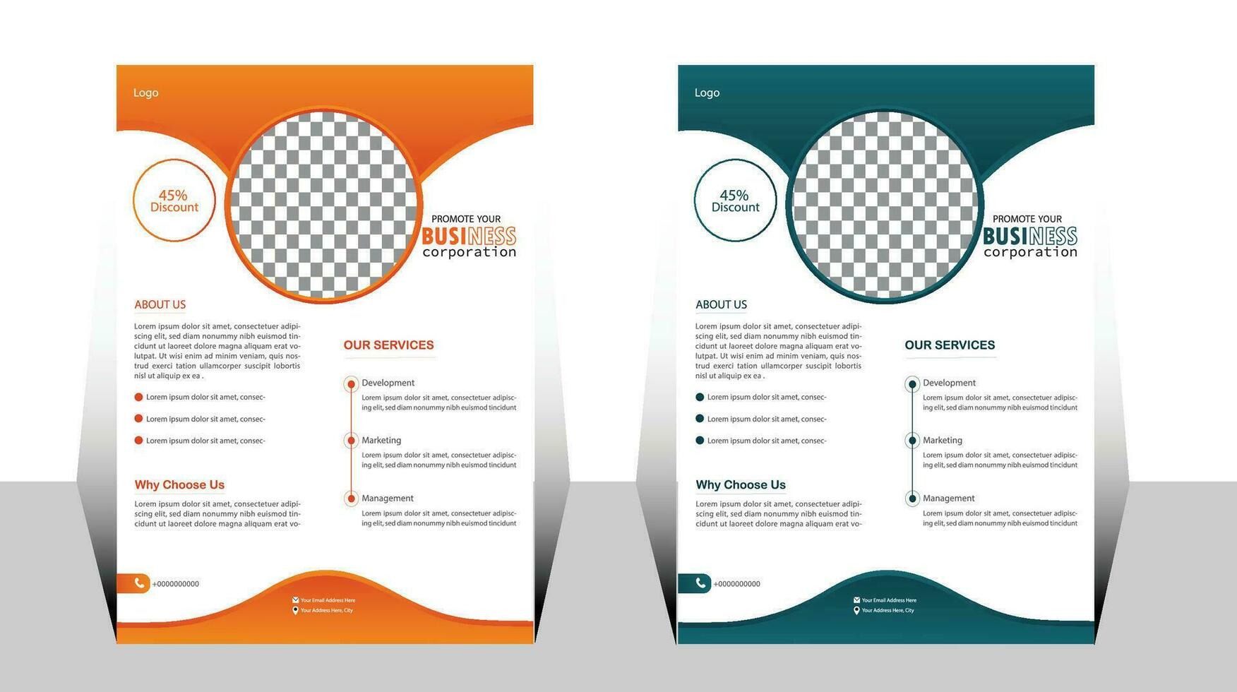 corporate business flyer design template. vector