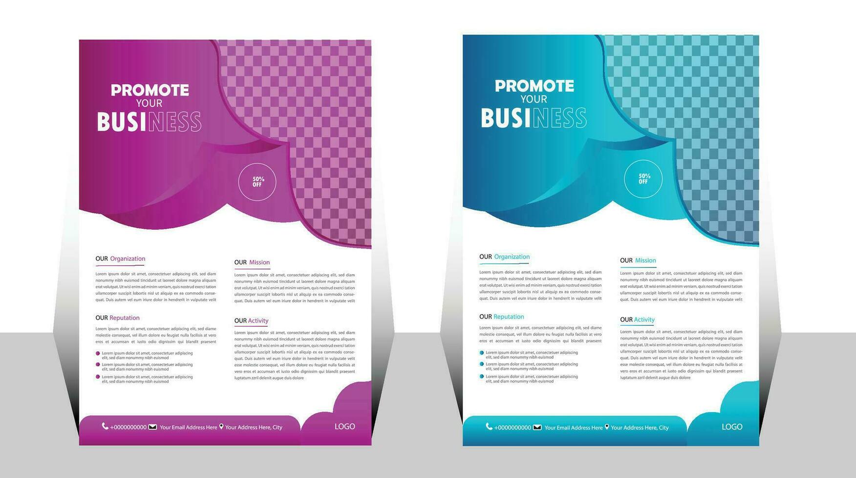 corporate business flyer design. vector