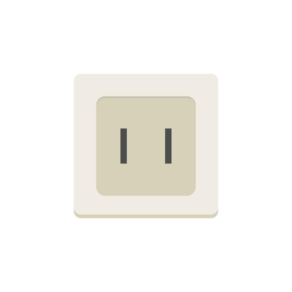 Electrical socket flat design vector illustration.