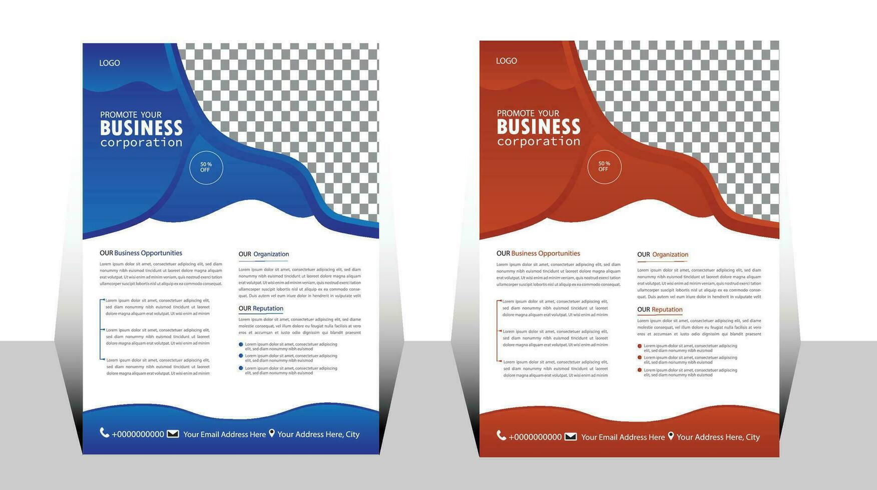 modern business flyer . vector