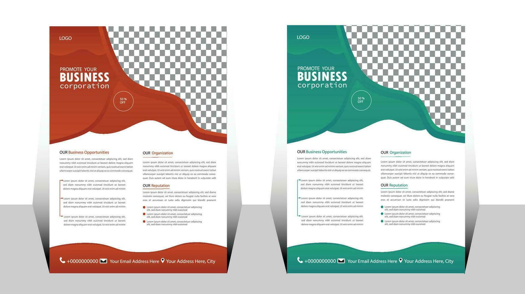 modern business flyer template. vector