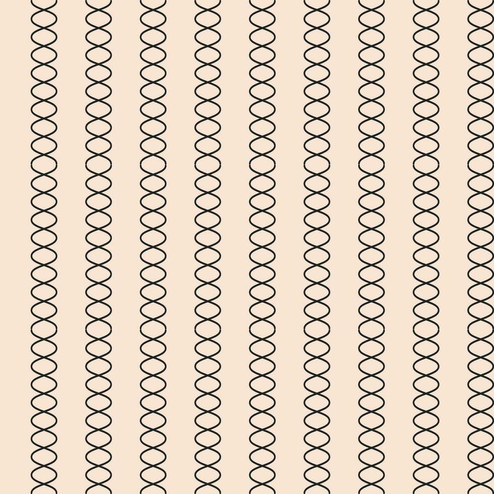 Abstract minimal vintage seamless pattern with vertical chains on a beige background. Trendy geometric print vector