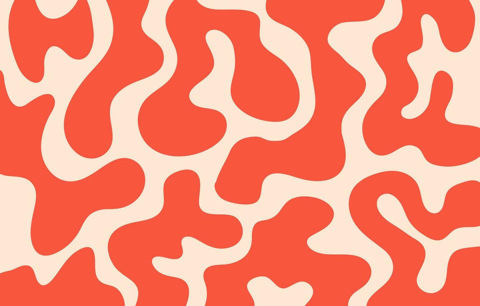 resumen horizontal antecedentes con vistoso ondas. de moda vector ilustración en estilo retro años 60, años 70 rojo y beige colores