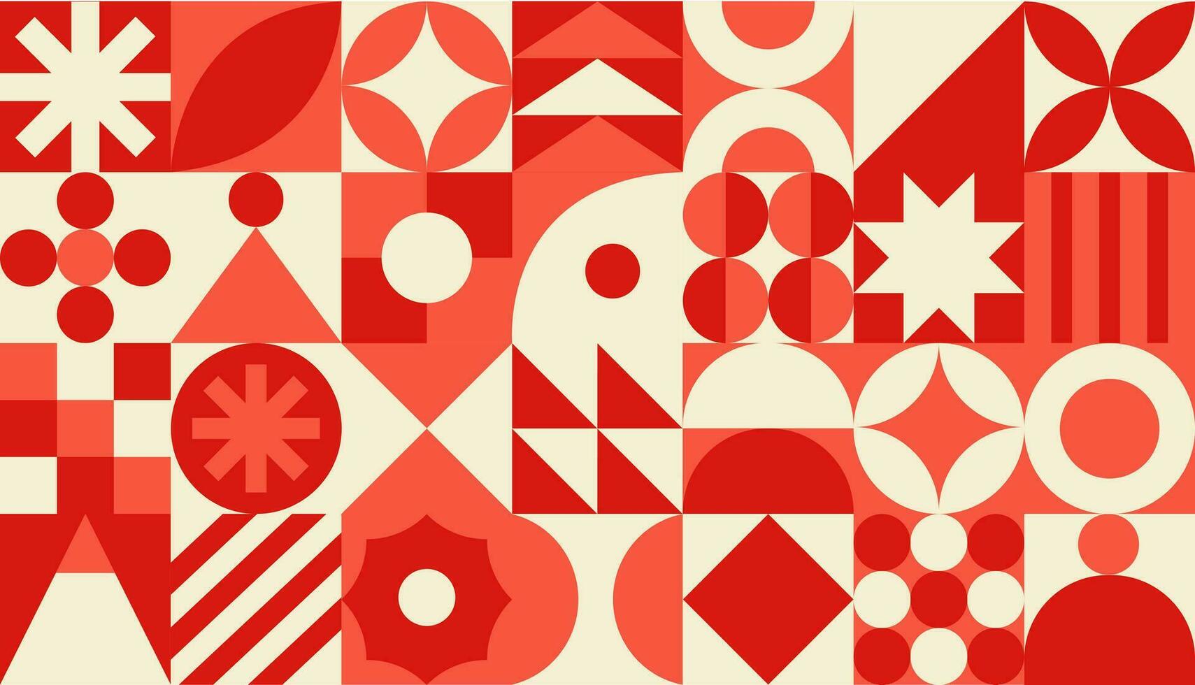 Geometric bauhaus background. Trendy abstract swiss banner. Vector illustration