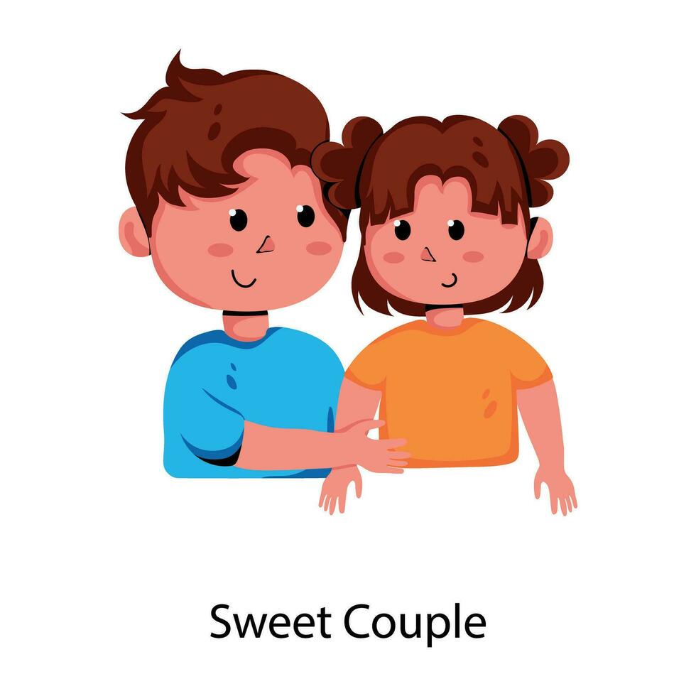 Trendy Sweet Couple vector