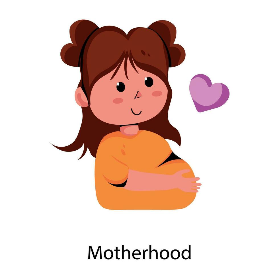 Trendy Motherhood Concepts vector